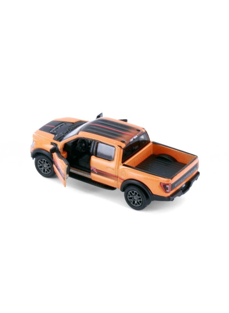 Kinsmart 1:78 Scale -2022 Ford F-150 Raptor Livery Edition Die-Cast Pickup Truck-Orange - Image 2