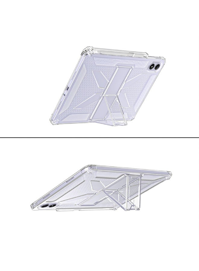 Transparent Stand Case for Huawei Matepad 11.5s Inch 2024 Case Shockproof,Thin Slim Lightweight Anti-Yellowing Bumper, Kickstand Cover, with Pencil Holder - Clear - Image 2