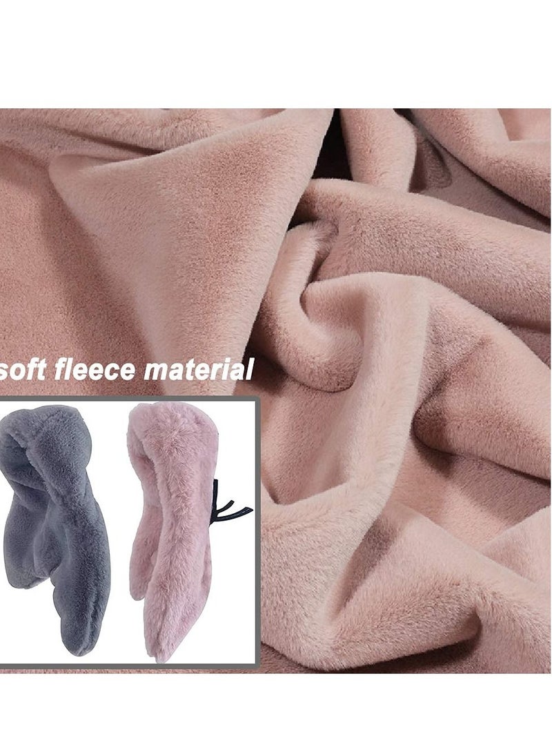 KASTWAVE - Plush Bird Tent, Parrot Toy, Comfortable Corner Hanging Warm Blanket Bird Nest Bird Bed, Bird Cage Hammock Warm Nest for Parrot Lovebirds Small and Medium Birds (2pcs, Gray Pink) - Image 1