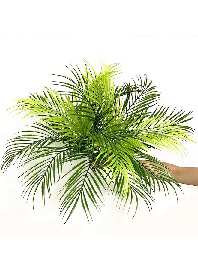 erorex Artificial Plants Masumark Plastic Palm Tree Fake Greenery Shrubs Bushes Grass Home Garden Kitchen Room House Outdoor Window Box Indoor Uv Resistant Wedding Diy Decor Decoration 2 Pack - Image 2