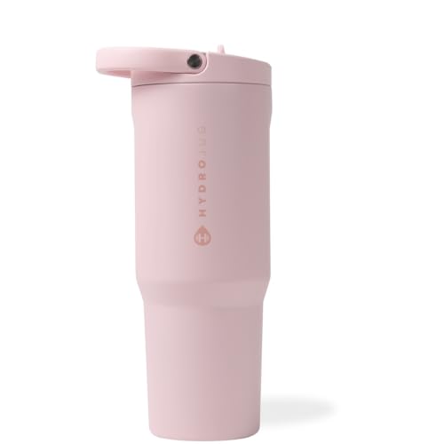 HydroJug Sport - Stainless Steel Tumbler with Straw, Vacuum Insulated, 32oz Leakproof Water Bottle, Ergonomic Design, Reusable, Dishwasher Safe, Rubber Base, Durable for Gym or Outdoors, Pink Sand - Image 1
