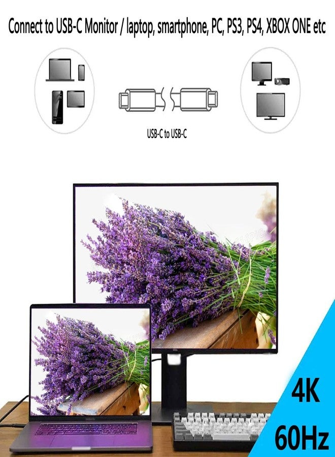 Akingdleo Portable External Monitor USB c Cable,10Gbps USB 3.1 USB C 100W Fast Charging, 4K@60Hz Video Output, Compatible for LG/Dell/Philips/HP/ARZOPA/ASUS/Acer/Lenovo USB Type-C Portable Monitor - Image 3