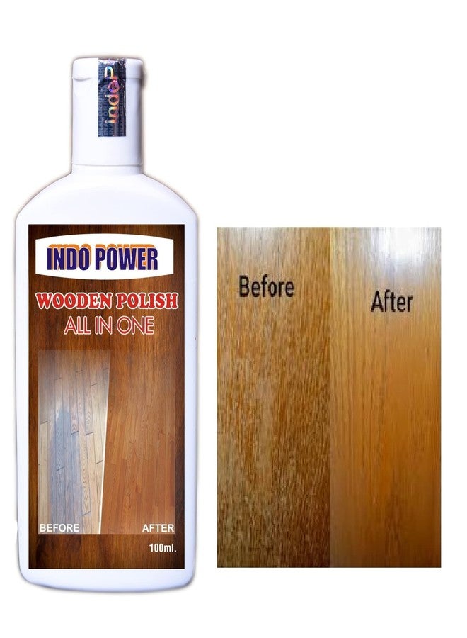 INDOPOWER ملمع الخشب إندو باور، ملمع أثاث شامل، يُستخدم لتنظيف وتلميع وحماية الأسطح الخشبية، شمع ملمع ومرطب للخشب، يزيل البقع ويمنح مظهرًا لامعًا لجميع أنواع الخشب (100 غرام، عبوة واحدة) - Image 1
