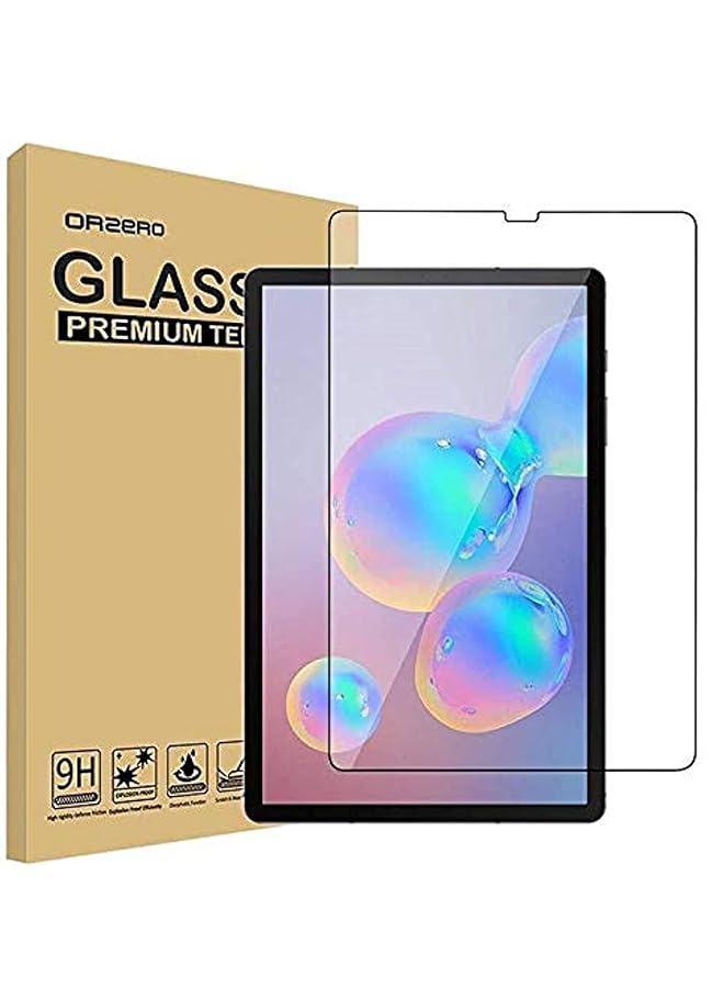 1 Pack Compatible For Samsung Galaxy Tab S6 10.5Inch Tempered Glass Screen Protector 9 Hardness HD Anti Scratch Full Coverage 2.5D Arc Edges - Image 1