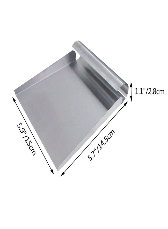 LoveDeal Stainless Steel Food Scooper, Food Mover, Food shovel Spatula, Cutting-board Scraper, Bench Scrape, Dough Cutter Tool, with Flat Bottom - for Cutting-board, Griddle, Containers, Serving (5.9") - Image 3