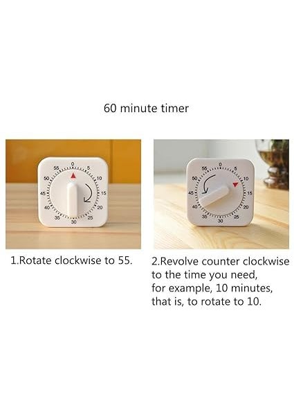 Eis Eis Stopwatch 60 Minutes Mechanical Timer Kitchen Timer Alarm Countdown Manual Stand Small Loud Clock Gadgets for Baking Reminder Cooking Tools  - Image 2