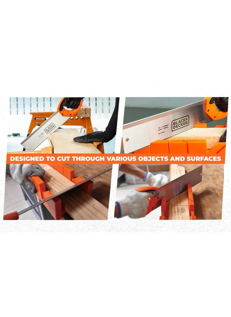 BLACK+DECKER BDHT20346 Steel Mitre Box with Saw