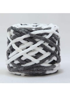 Ice Cream Striped Soft Thick Yarn Handmade Diy Knitted Scarf Yarn Ball Crochet Hook Slipper Self-knitted Ball 45 gray section