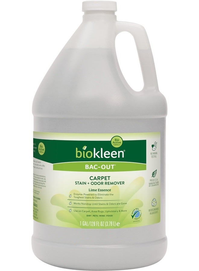 Biokleen Bac-Out Enzyme Stain & Odor Remover - 128 Ounces - Destroys Stains & Odors Safely, for Pet Stains, Laundry, Diapers, Wine, Carpets, & More, Eco-Friendly, Non-Toxic - Image 1