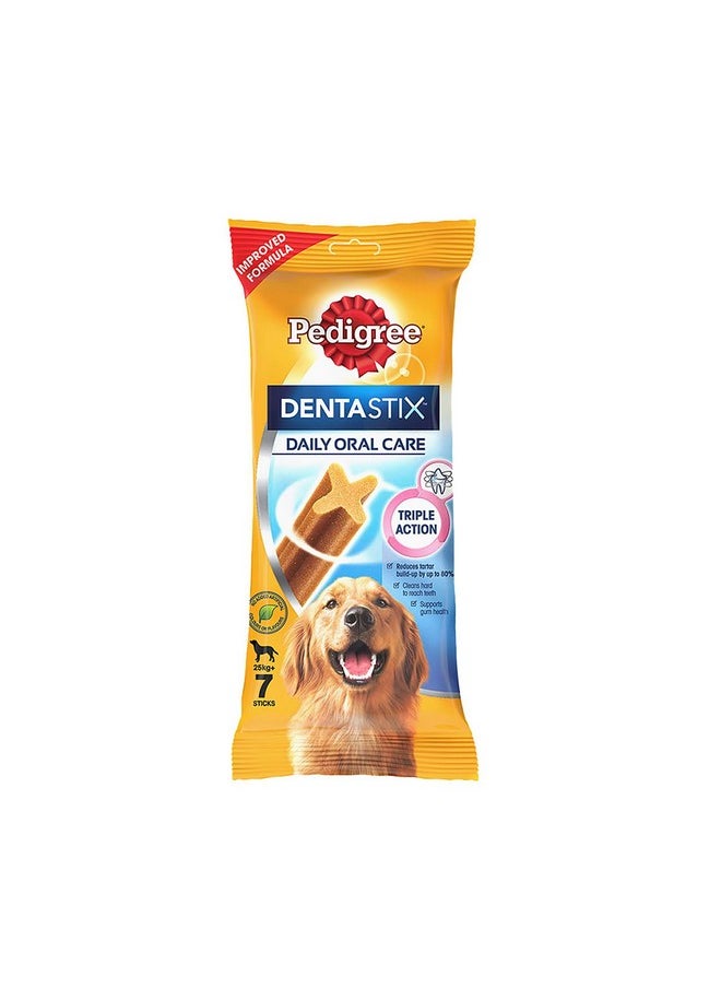 Pedigree Pedigree Dentastix Oral Care Dog Treat, Adult Large Breed (25+ Kg), 270 G, Recommended By Vets, Supports Gum Health, Reduces Risk Of Gum Diseases, Stick  - Image 1