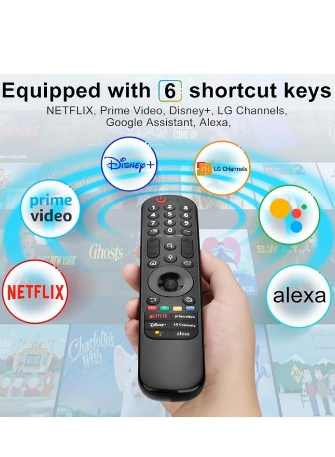 ELTRAZONE AN-MR21GC Voice Magic Remote Control – Compatible with LG Smart TVs 2019, 2020 & 2021 – Smart Bluetooth Universal Remote with Voice Control, Scroll Wheel, Quick App Keys, Plug & Play Setup, Long Range Signal - Image 4