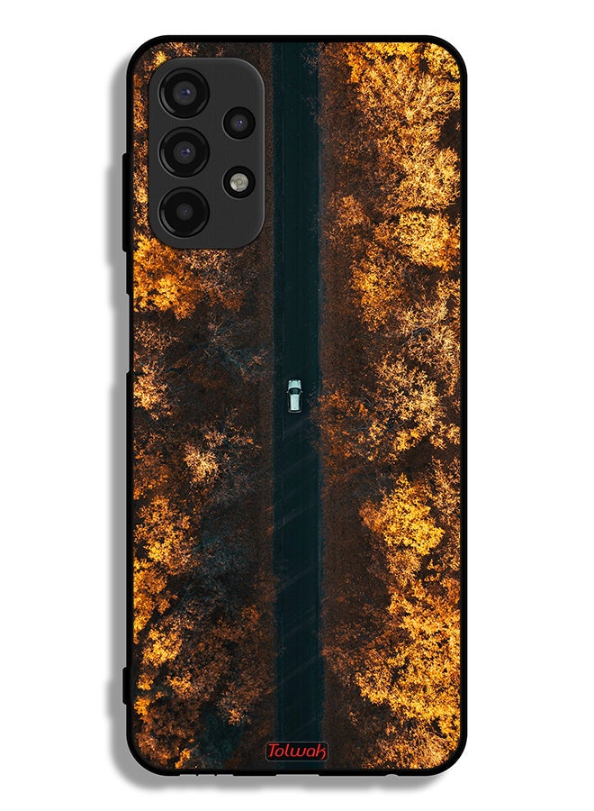 Tolwak Samsung Galaxy A13 4G Protective Case Cover Road In Autumn Trees - Image 1