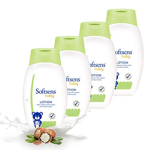Softsens Baby Lotion (200 ml X Pack Of 4) | Moisturizing Shea Butter & Milk Cream Formula | Long Lasting Hydration For Newborn Dry Face, Body | Non Sticky Baby Body Lotion For Kids 0-5 Years - Image 1