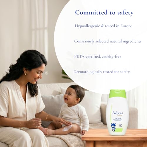Softsens Baby Lotion (200 ml X Pack Of 4) | Moisturizing Shea Butter & Milk Cream Formula | Long Lasting Hydration For Newborn Dry Face, Body | Non Sticky Baby Body Lotion For Kids 0-5 Years - Image 4