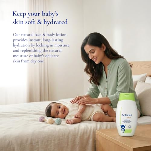 Softsens Baby Lotion (200 ml X Pack Of 4) | Moisturizing Shea Butter & Milk Cream Formula | Long Lasting Hydration For Newborn Dry Face, Body | Non Sticky Baby Body Lotion For Kids 0-5 Years - Image 5