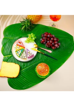 Generic Pcs Large Artificial Banana Leaves, Faux Tropical Leaves, Hawaiian Party Jungle Beach Theme, Decorations Wedding Home Kitchen Table Decoration Accessories  - Image 3