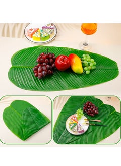 Generic Pcs Large Artificial Banana Leaves, Faux Tropical Leaves, Hawaiian Party Jungle Beach Theme, Decorations Wedding Home Kitchen Table Decoration Accessories  - Image 5