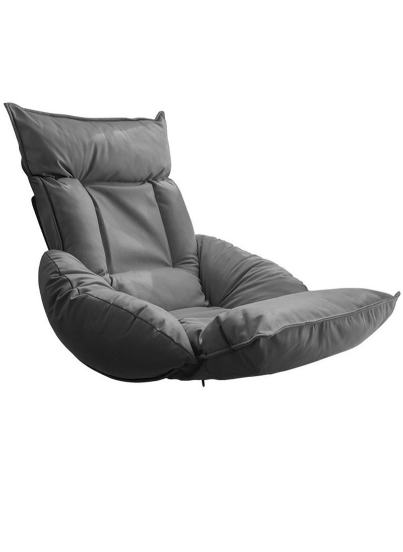 TAPIT - Floor Sofa with Back Support and Armrest 5 Reclining Poistion Adjustable Floor Chair Folding Gaming Recliner Chair Floor Lounge Chair with Cushion for Gaming Reading Sleeping (Grey) - Image 1