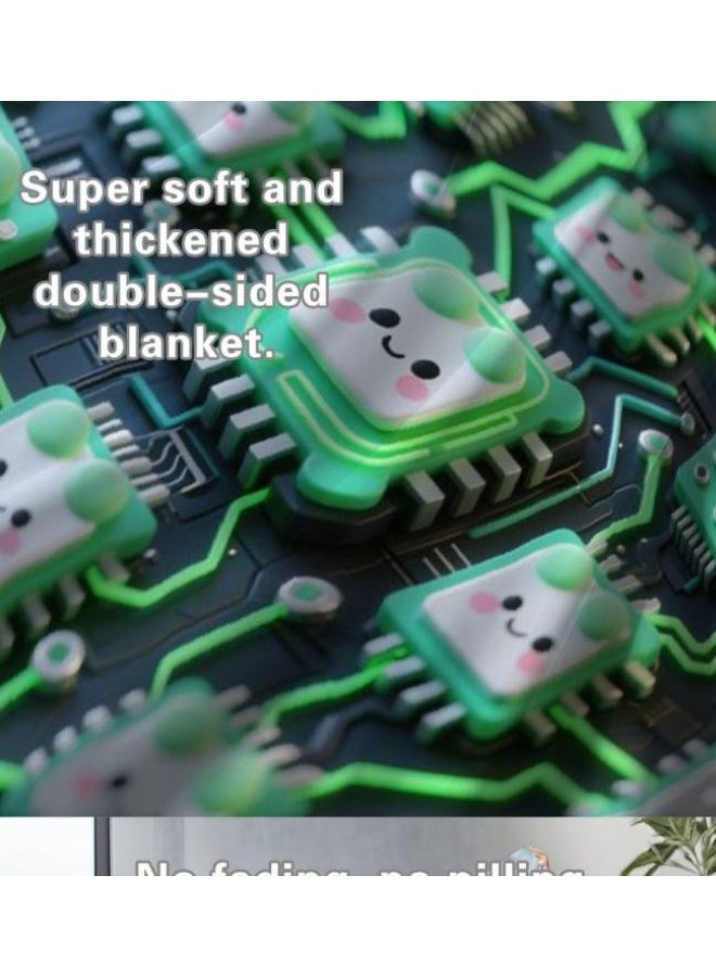 general Flannel thin blanket (warm and comfortable, suitable for sleep, gaming, dust removal and sandproof) 150cm*200cm - 246 - Image 5