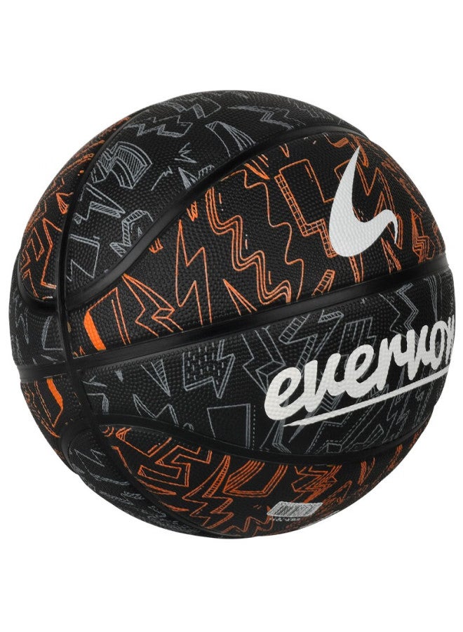 Evervon Basketball, Adult Compeion Training, Indoor And Outdoor Use, Wear-resistant, Lightning Pattern, Campus Group Purchase Model, Size 7 Non-slip Rubber Basketball, Self-operated Ebx-7011 - Image 1