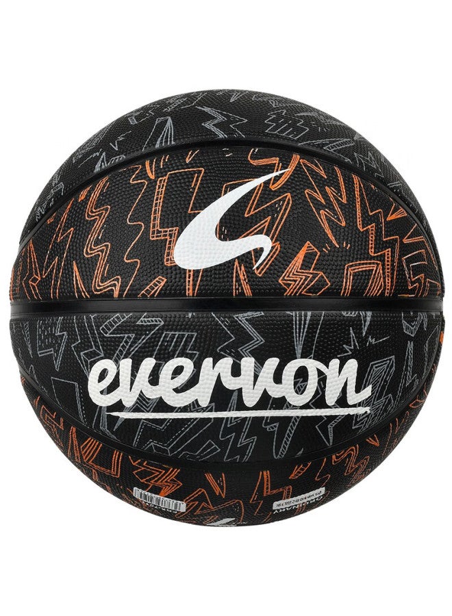 Evervon Basketball, Adult Compeion Training, Indoor And Outdoor Use, Wear-resistant, Lightning Pattern, Campus Group Purchase Model, Size 7 Non-slip Rubber Basketball, Self-operated Ebx-7011 - Image 5