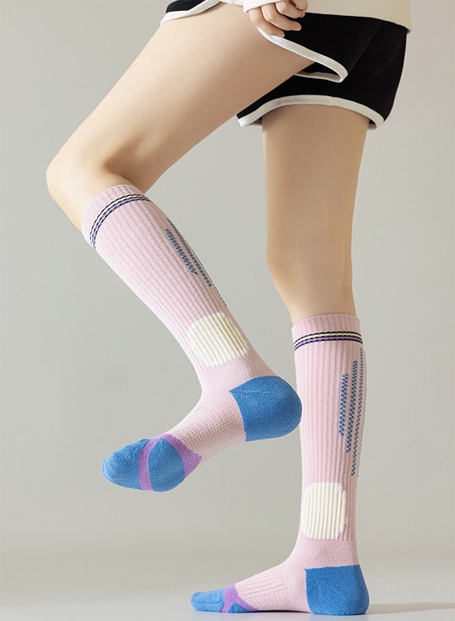 Women's knee-high sports socks, women's mid-calf socks, knee-high sports socks, outdoor sports socks, running baseball socks, girls' boots and leggings  - Image 3