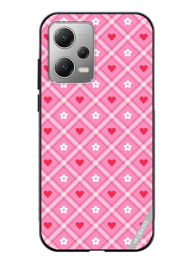 VR CREATIVE Protective Case Cover For Xiaomi Redmi Note 12 Cute Heart Love Daisy Flower Design Multicolour - Image 1