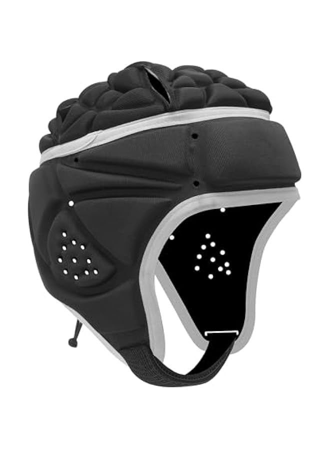 Mult-Color Soft Helmet, Flag Football Rugby Goalkeeper Helmet, Cap Soft Shell Helmet, Soccer Headgear Special Needs Protection for Childrens 4-12 Years - Image 1