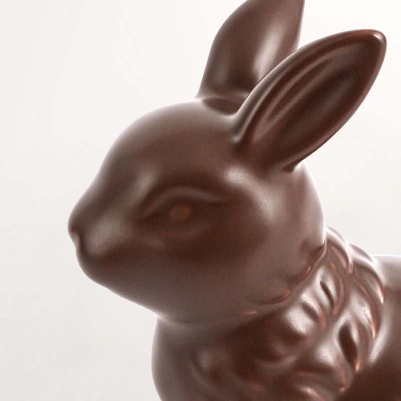 Zesua Easter Decorations - Set of 2 Ceramic Easter Bunny Figurines, Modern Easter Decorations for Home, Elegant Bunny Table Centerpiece Decor for Mantel, Shelf, Spring Home Decor - Image 4