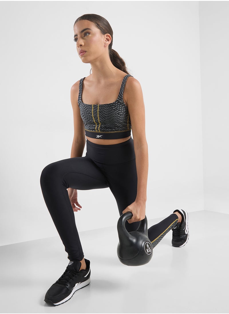 Reebok All Over Printed Blocked Bralette  - Image 1
