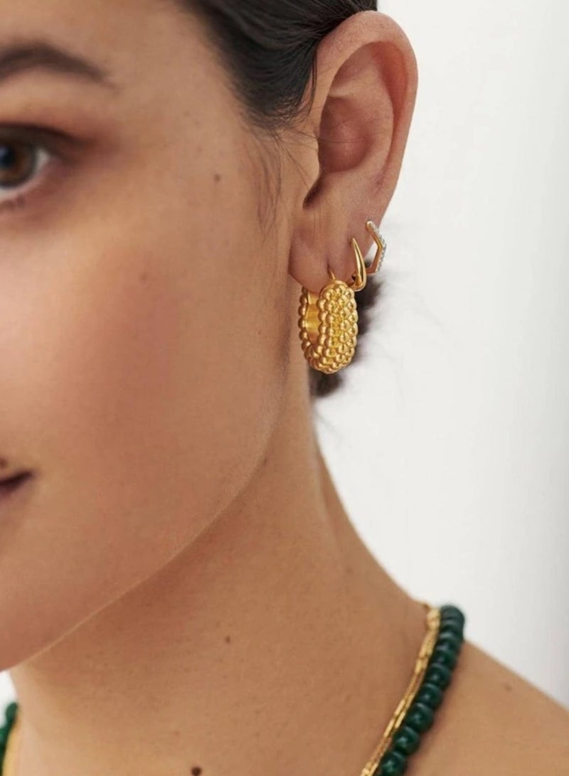 إيكوال حلق اذن نسائي بتصميم رائع وعصري باللون الذهبي - Image 2