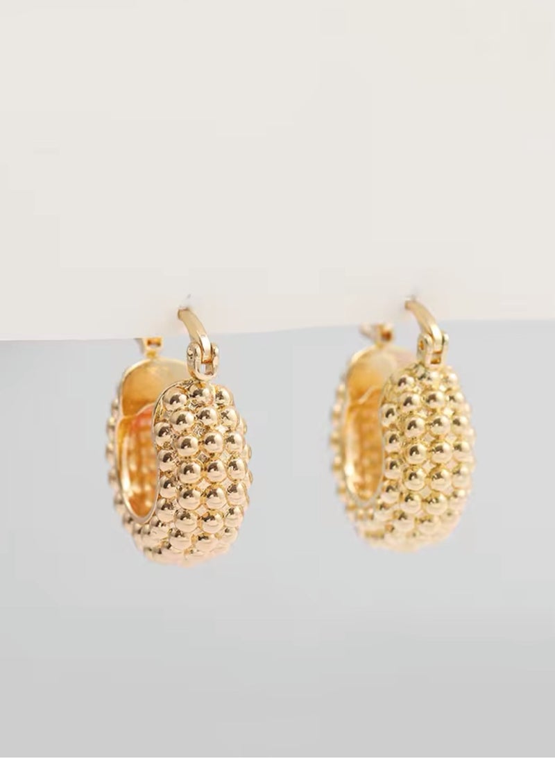 إيكوال حلق اذن نسائي بتصميم رائع وعصري باللون الذهبي - Image 3