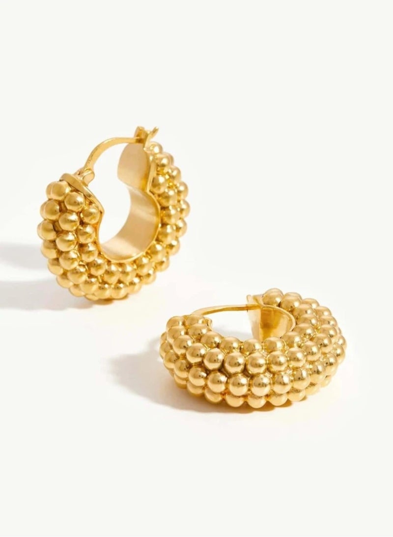 إيكوال حلق اذن نسائي بتصميم رائع وعصري باللون الذهبي - Image 4