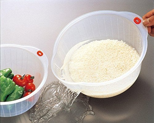 Inomata.0800 Japanese Vegetable Fruit Rice Acrylic Wash Bowl, 8-Inch, Clear - Image 4
