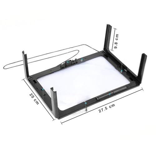 oddpod™ Hands Free Portable Rectangular Full Page Multi-Purpose 2.5X Reading Magnifier with 4 LED Lights & Folding Stand for Elder, Low Vision People to Read Small Prints - Image 3