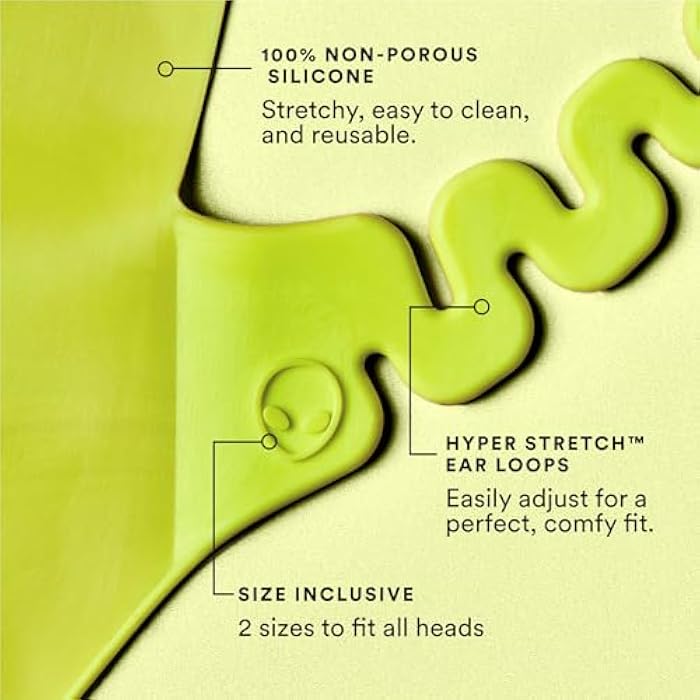 Experiment Avant Guard Reusable Silicone Sheet Mask - Sustainable Sheet Mask Alternative with Adjustable Ear Loops, 1 pc - Hydration & Serum Absorption, Pair with Serums for a Custom Masking Experience (Large) - Image 4