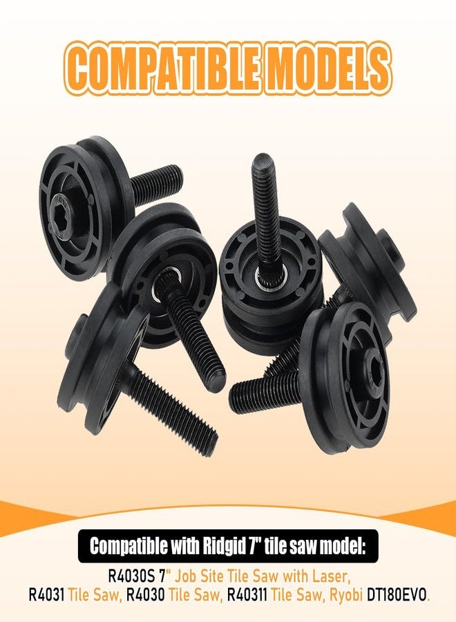 Yetaha 6PCS 305784005 305784001 Tile Saw Roller Assembly Compatible with Ryobi DT180EVO, Table Saw Replacement Parts for Ridgid 7" Tile Saw Roller R4030 R4030S R4031 R40311 - Image 3