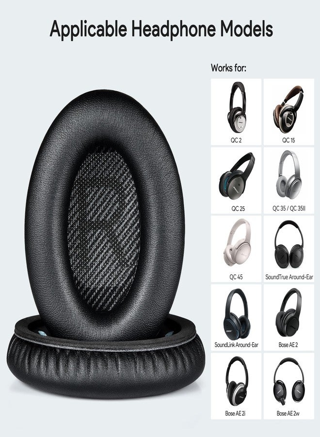aceyoon وسادات أذن بديلة لسماعات الرأس من بوز كوات كومفورت 35 QC25 QC15 Ae2 ساوند لينك، وسادات أذن من رغوة الذاكرة ناعمة لسماعات بوز، سمك مريح - Image 2