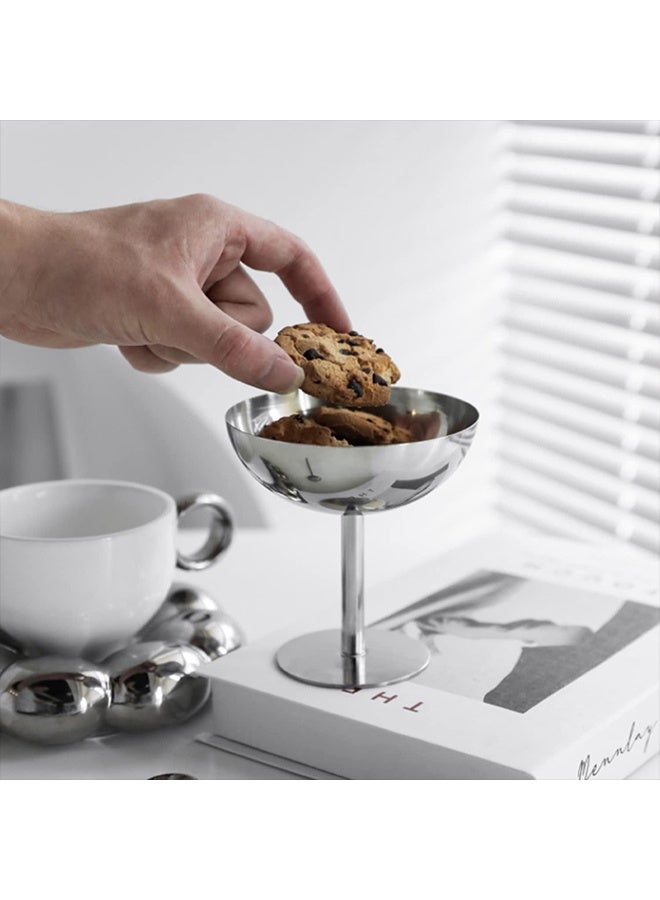 200ML Stainless Steel Ice Cream Cup, Stable Bottom Dessert Cup Reusable Goblet Ice Cream Cake Bowl Cute Plates - Image 5