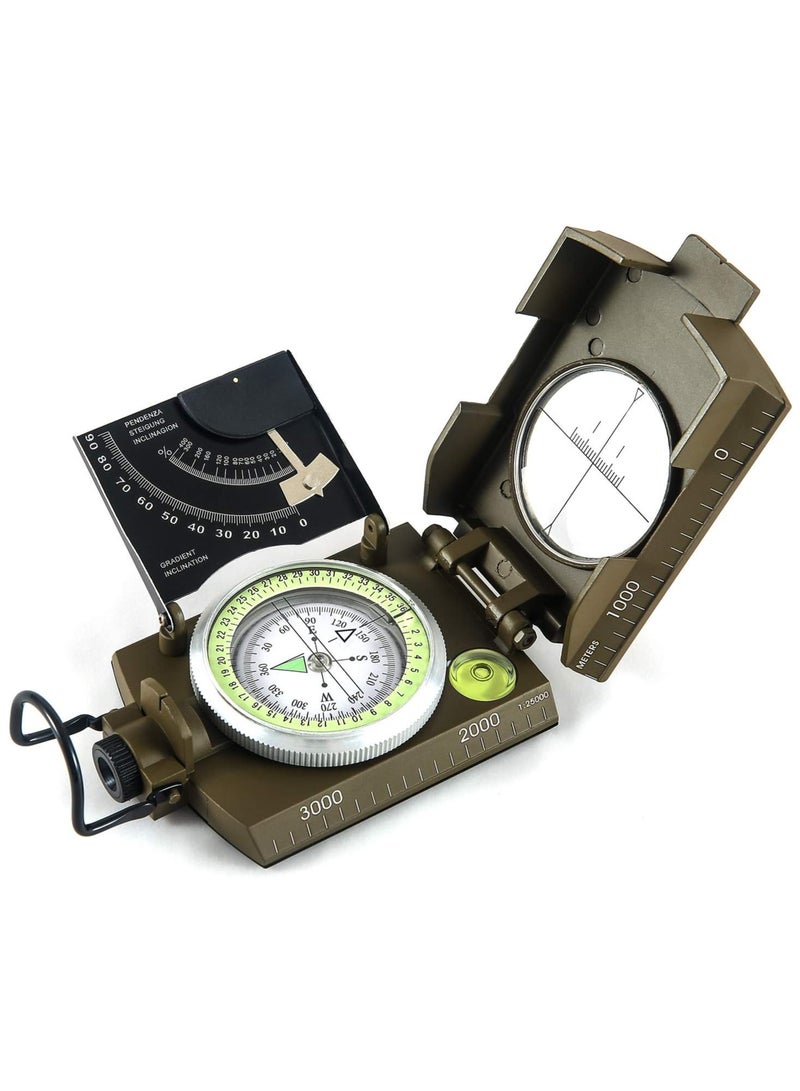 RATSAW Multifunctional Military Sighting Navigation Compass with Inclinometer  Impact Resistant and Waterproof Compass for Hiking  Camping - Image 1