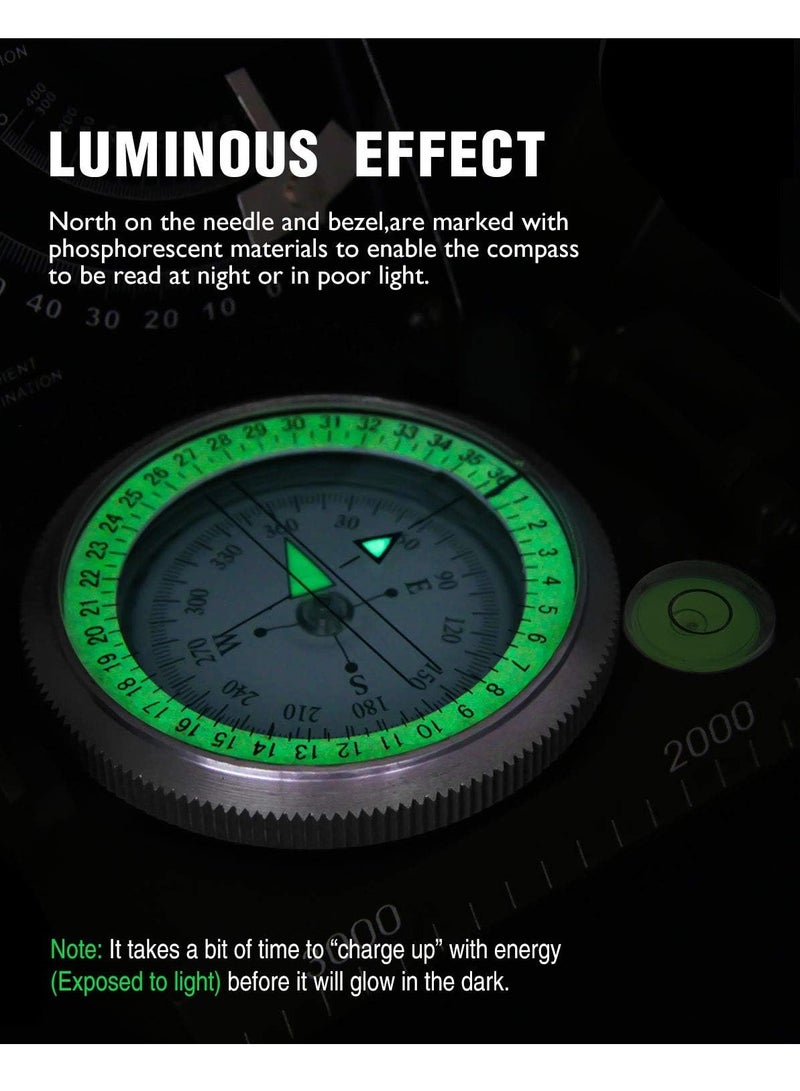 RATSAW Multifunctional Military Sighting Navigation Compass with Inclinometer  Impact Resistant and Waterproof Compass for Hiking  Camping - Image 3