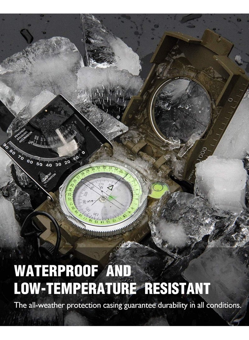 RATSAW Multifunctional Military Sighting Navigation Compass with Inclinometer  Impact Resistant and Waterproof Compass for Hiking  Camping - Image 5