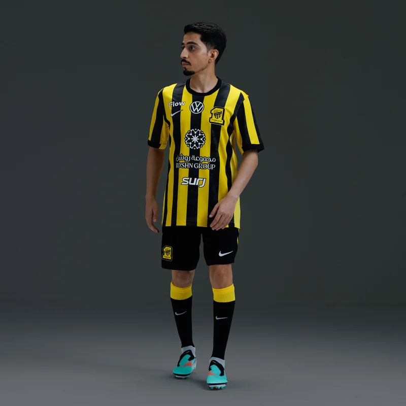 Nike Yellow Men's Al-Ittihad 25/26 Home Replica Football Jersey for Men | Best Price UAE