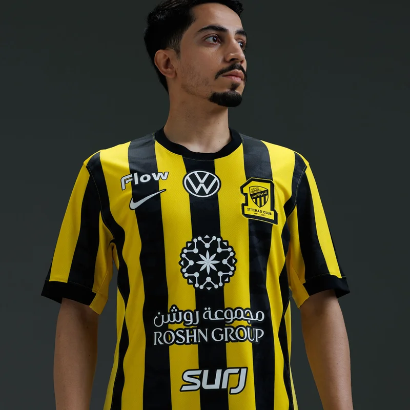 Nike Yellow Men's Al-Ittihad 25/26 Home Replica Football Jersey for Men | Best Price UAE