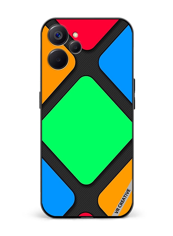 VR CREATIVE Protective Case Cover For Realme 10 5G Abstract Design Multicolour - Image 1