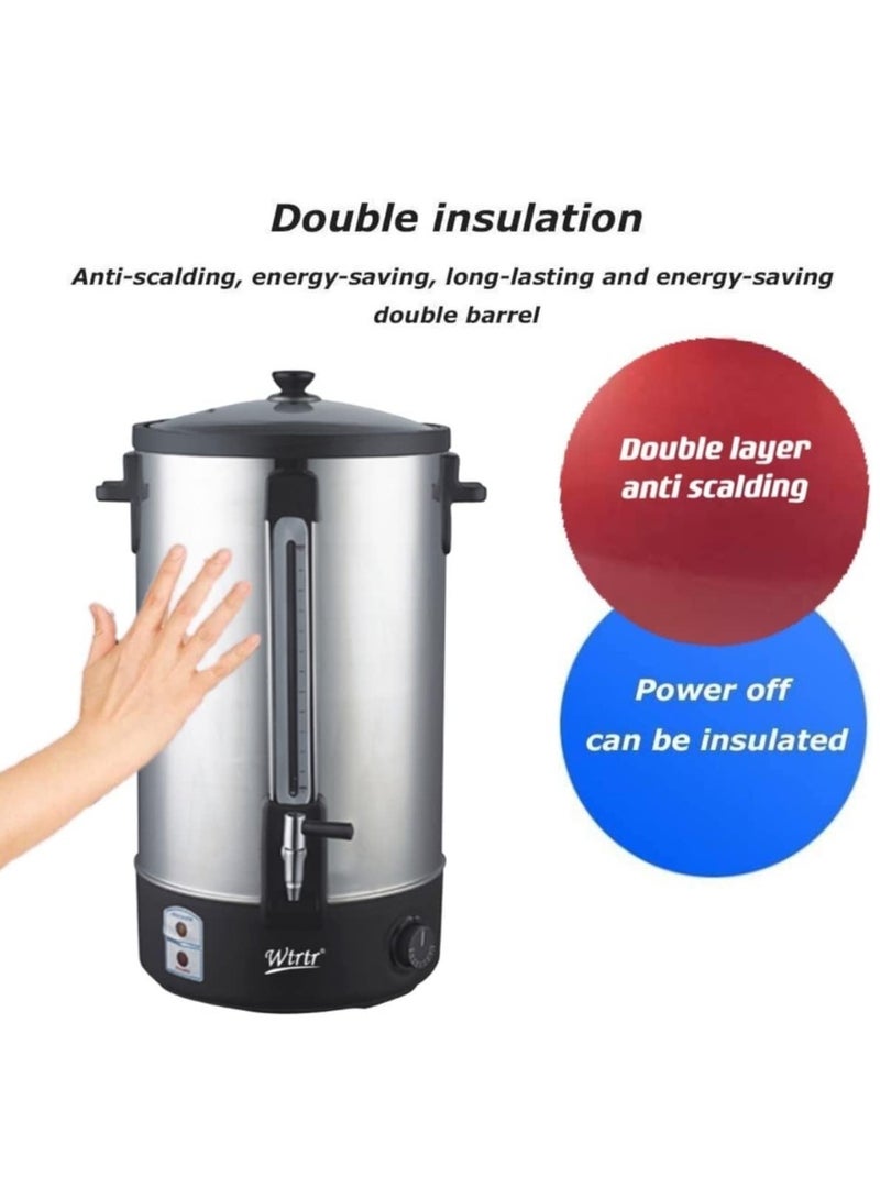 Wtrtr Electric Water Boiler,25L Commercial Insulation Bucket Electric Hot Water Barrel Stainless Steel Double-Layer Insulation Barrel Milk Tea Barrel Large Capacity (25L Double-Layer) - Image 2