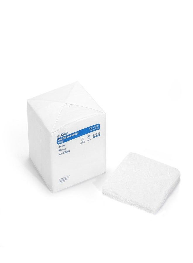 MediChoice Super Fluff Gauze Sponge, Non-Sterile, 9.75x10.75 Inch, White, 1314GZ6503 (BG of 50) - Image 1