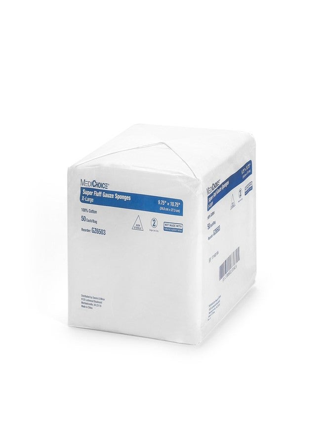 MediChoice Super Fluff Gauze Sponge, Non-Sterile, 9.75x10.75 Inch, White, 1314GZ6503 (BG of 50) - Image 2