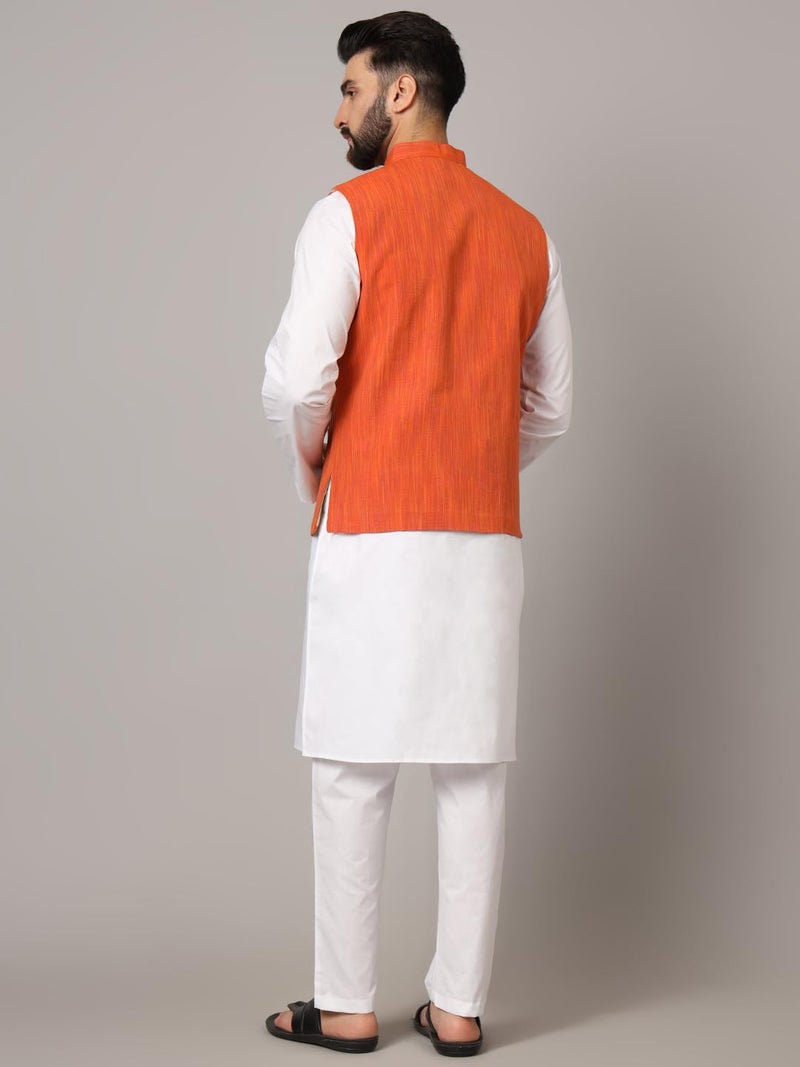 LATEST CHIKAN Men's Nehru Jacket/Waistcoat Sophisticated Ethnic Wear - SARRI-DJ-O-40 - Image 5