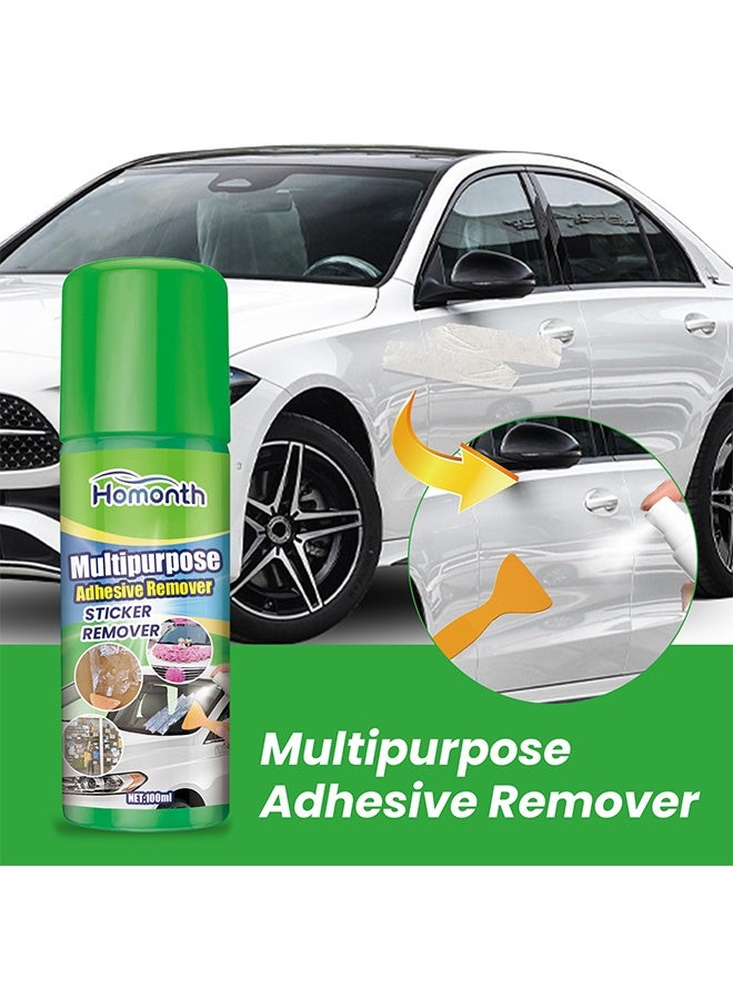 Homonth Multipurpose Adhesive Remover, Surface Safe Rapid Glue Remover with Scraper, Sticker Remover for Cars, Windows, Walls, Efficiently Remove Sticky Residues, Labels, Tape, Gum, Bandages, Adhesives, Wax 100ml - Image 5